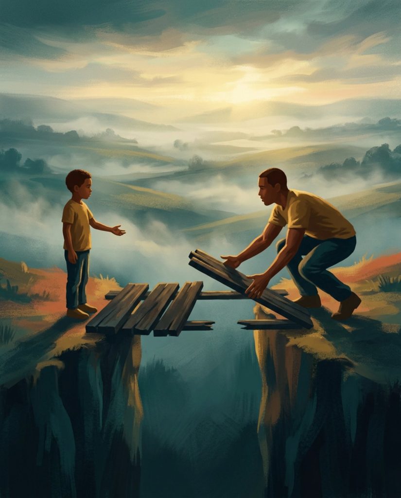 parent apologising to child and rebuilding trust