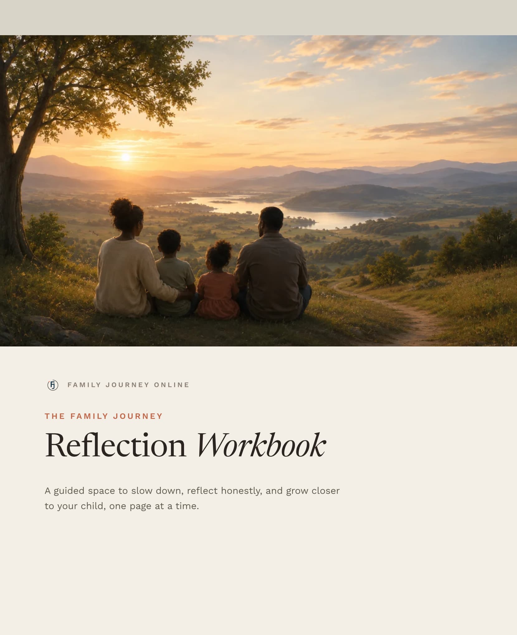 The Family Journey Reflection Workbook cover